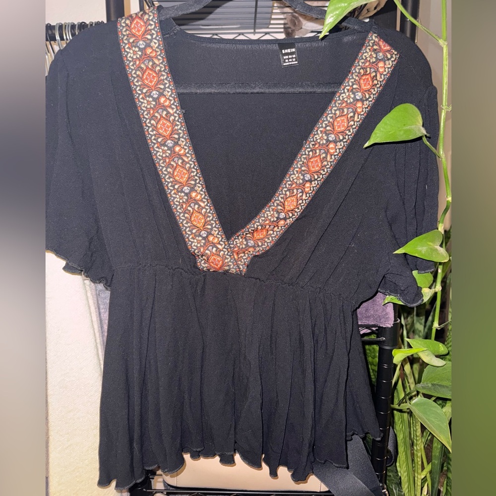 “SHEIN” Boho Flowy Shirt